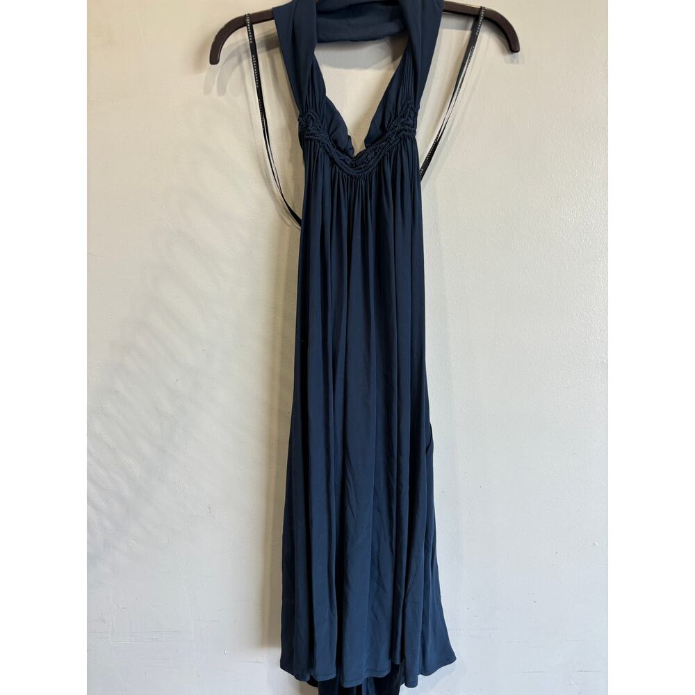 All Dressed Up Silk Flowy Holter Dress Open Back Womens size Small Fairy…